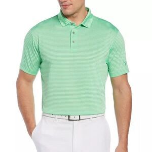 PGA TOUR Men's Single Feeder Striped Polo Shirt